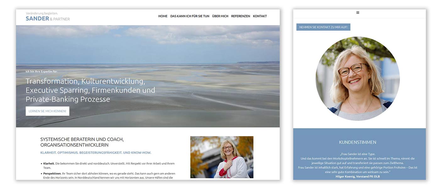 Webdesign für Sander und Partner
